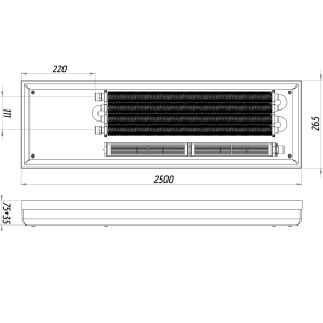 Конвектор ТС70-2500/265-Turbo-4bl (без решітки) №3