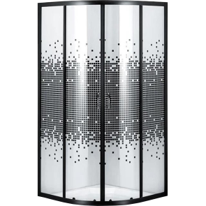 Душова кабіна півкругла без піддона WISLA N90TB.Mosaic BRAVO (1уп.) №1