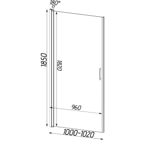 Душевые двери PROSNA 100TCW.Line (100W.Line) BRAVO (1уп.) №2