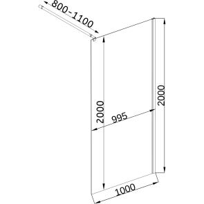 Душевая перегородка LEGA 100TC (100T) BRAVO (1уп.) №5