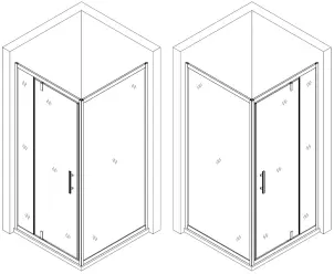 Душевая квадратная кабина без поддона MORAVA N90TB (N90BT) BRAVO (1уп.) №10
