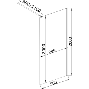 Душевая перегородка LEGA 90TC (90T) BRAVO (1уп.) №13