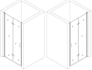 Душевые двери POPRAD 90TB BRAVO (1уп.) №24