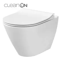 CET Cersanit 743 CITY OVAL CLEAN ON підвісний з кришкою SLIM дюропласт ліфт