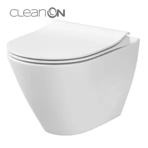 CET Cersanit 743 CITY OVAL CLEAN ON підвісний з кришкою SLIM дюропласт ліфт №1