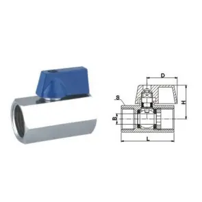 Кран кульовий міні SOLOMON 1/2″ ВВ NV-3024 (2шт. в упак.) №5