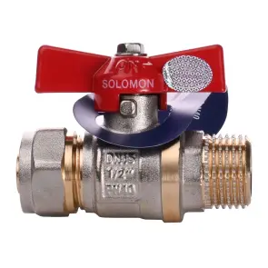 Кран шаровый SOLOMON 16х1/2″ B1183 наружная резьба №3