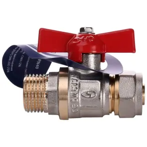 Кран шаровый SOLOMON 16х1/2″ B1183 наружная резьба №4
