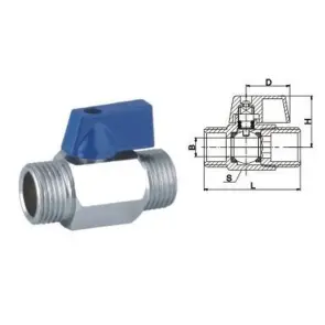 Кран шаровый мини SOLOMON 1/2″ НН NV-3161 (2шт. в упак.) №4