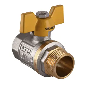 Кран шаровый прямой SOLOMON 3/4″ НВ ЖБ PN40 B1008 №1