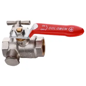 Кран шаровый полнопроходной со спускником воздуха SOLOMON 1/2″ B1018 №2