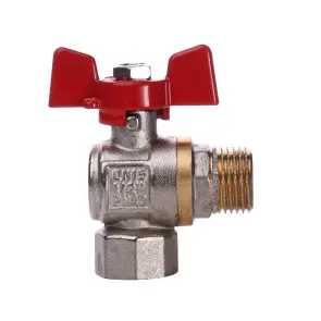 Кран кульовий Q PROFESSIONAL 1/2″ нв КБ кутовий Q154 PN40 №1