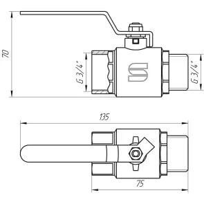 Кран кульовий прямий SELBA 3/4″ ЗВ КР SL1505 №5