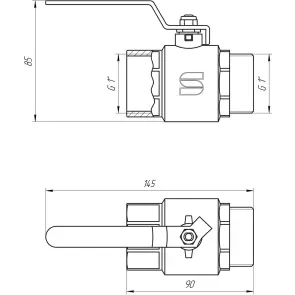 Кран шаровый прямой SELBA 1″ НВ КР SL1505 №4