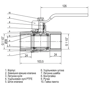Кран шаровый прямой SELBA 1 1/2″ ВВ КР SL1506 №3