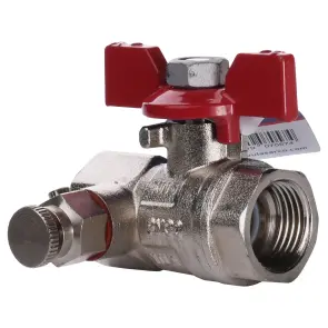 Кран кульовий повнопрохідний ARCO VA30 1/2″ 152203 (752203) з краном Маевського №2