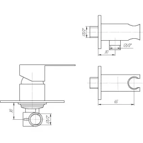 Змішувач гігієнічний TOPAZ BARTS TB-G 07735-H36 №4
