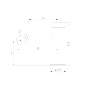 Змішувач для біде TOPAZ LOFT TLF 32601-H75-C №6