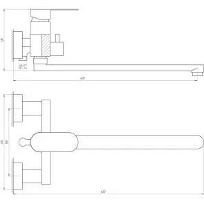 Змішувач для ванни TOPAZ BARTS TB 07116-H36 №5