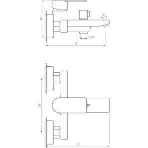 Змішувач для ванни TOPAZ SARDINIA TS 08131-H19N №8
