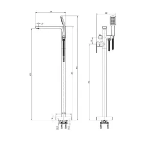 Змішувач для ванни TOPAZ BARTS TB 07113-H36 №4