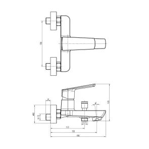 Смеситель для ванны TOPAZ LEXI TL 21101A-H57-CW №7
