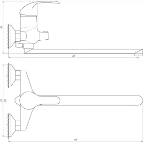Смеситель для ванны DOMINO ACCENT DAC-208 №4
