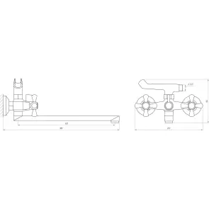 Смеситель для ванны DOMINO DBF-227-35F-CRUIZE №5