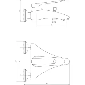 Смеситель для ванны CRISTAL Favorit GNFF-102 №5