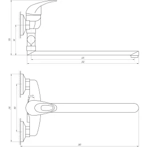 Смеситель для ванны EcoMix ELIT EM-108 №5