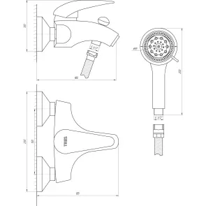 Смеситель для ванны TRES STYL 143574 №2