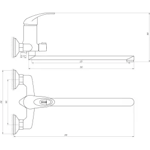 Змішувач для ванни EcoMix ELIT EM-208 №5