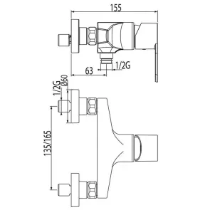 Смеситель для душа TRES BM 139168 №6