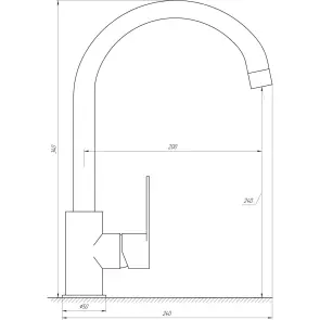 Змішувач для кухні TOPAZ BARTS TB 07403-H36-W №6