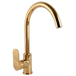 Змішувач для кухні TOPAZ BARTS TB 07403-H36-AU боковий S- D35 шланги 45см золото PVD №1