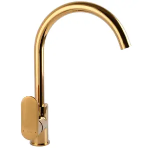 Змішувач для кухні TOPAZ BARTS TB 07403-H36-AU боковий S- D35 шланги 45см золото PVD №4