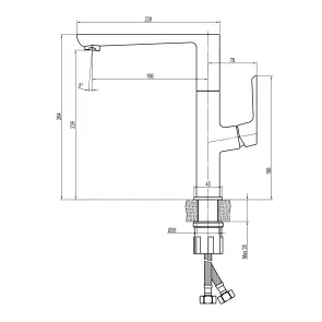 Змішувач для кухні TOPAZ LEXI TL-21401-H57-AU №8