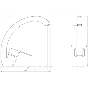 Смеситель для кухни DOMINO ELLIPSE DCC-203S №4