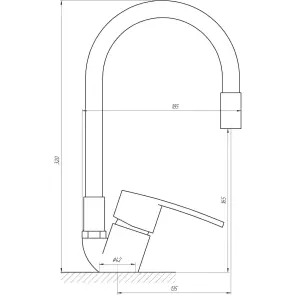 Смеситель для кухни DOMINO SIRIUS DSV-203SLR-GRAY №5