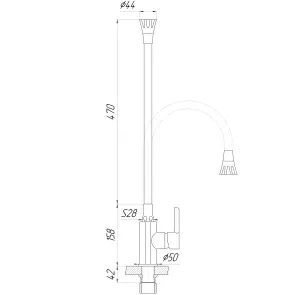 Смеситель для кухни Domino PRESTIGE DPS-203SA-G03 №6