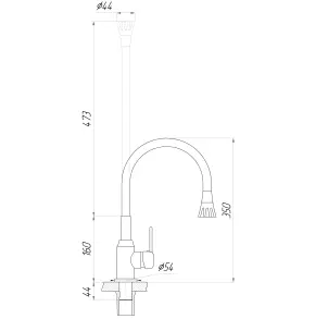 Смеситель для кухни Domino ELLIPSE DCC-203SA-G03 №6