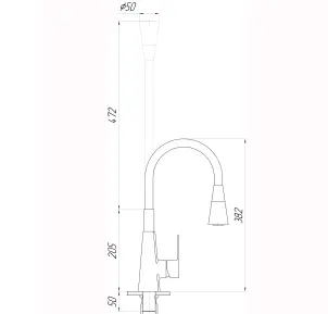 Смеситель для кухни DOMINO Dionis DDD-203SM-GP №9