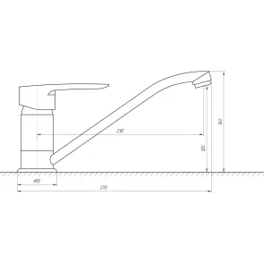 Змішувач для кухні CRISTAL SEVA GSV-0203M №4