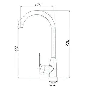 Смеситель для кухни BRAVO BR-00-203L термостойкий ABS пластик №6