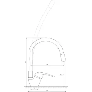 Змішувач для кухні EcoMix ENERGO E-GEZ-203SLR-BLACK №5