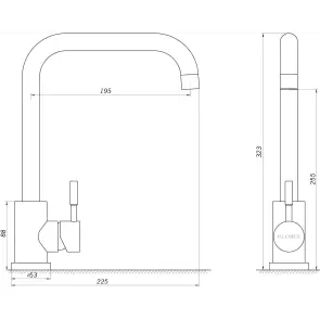 Смеситель для кухни EcoMIX ALPEN AISI-203L №8