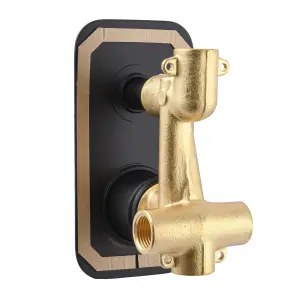 Смеситель для ванны встроенный TOPAZ SARDINIA TSG 08202-V-H20-BL 2 выхода, излив 190 мм, Черный №6