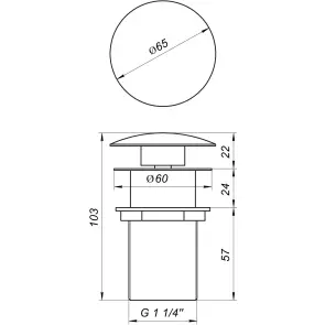 Донний клапан Globus Lux HG15-03A (Click-clack) №5