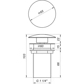 Донний клапан Globus Lux HG15-03B (Click-clack) №5