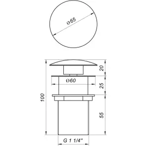 Донный клапан Globus Lux HG15-02A BR (Click-clack) №5